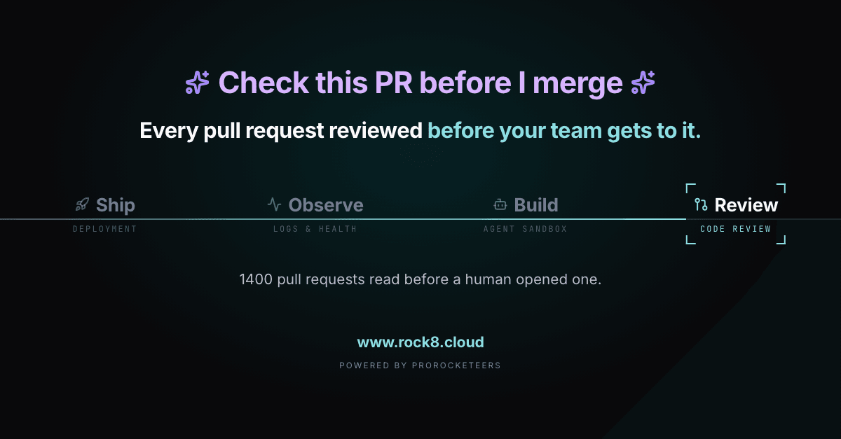 The code review station: every pull request reviewed before your team gets to it