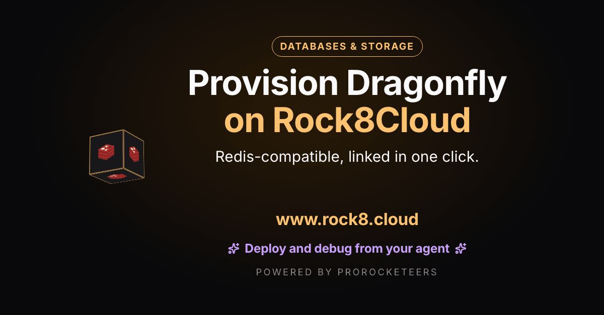 How to provision Dragonfly (Redis) on Rock8Cloud