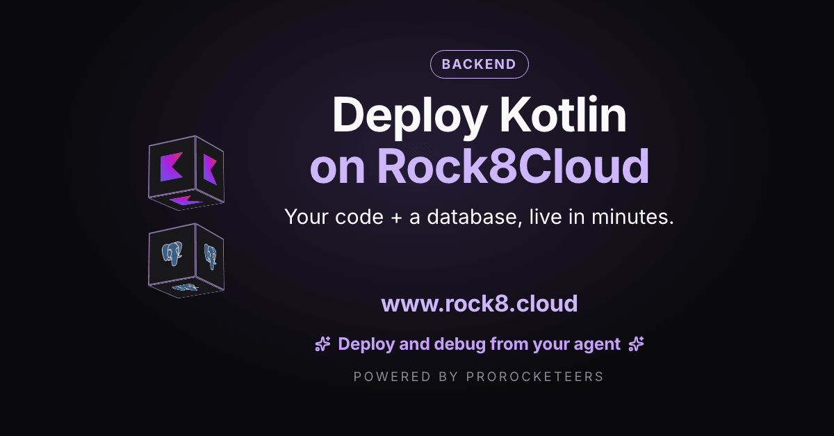 How to deploy Kotlin on Rock8Cloud