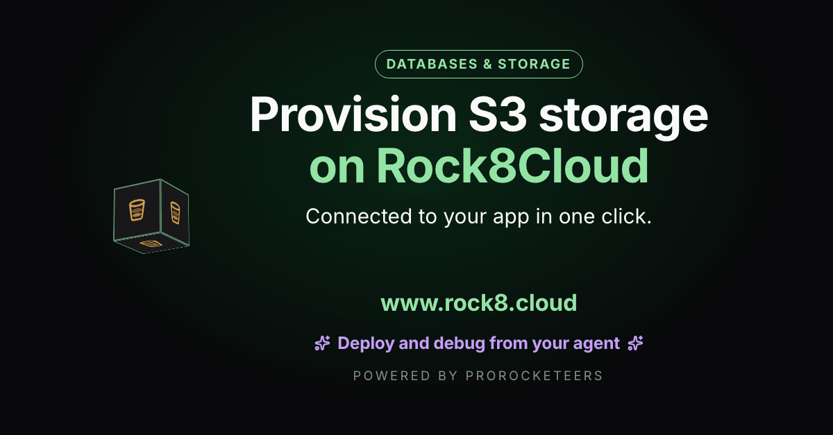 How to provision S3 object storage on Rock8Cloud