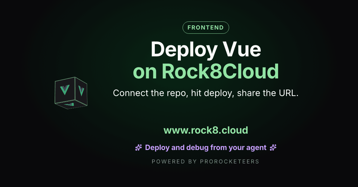 How to deploy Vue on Rock8Cloud
